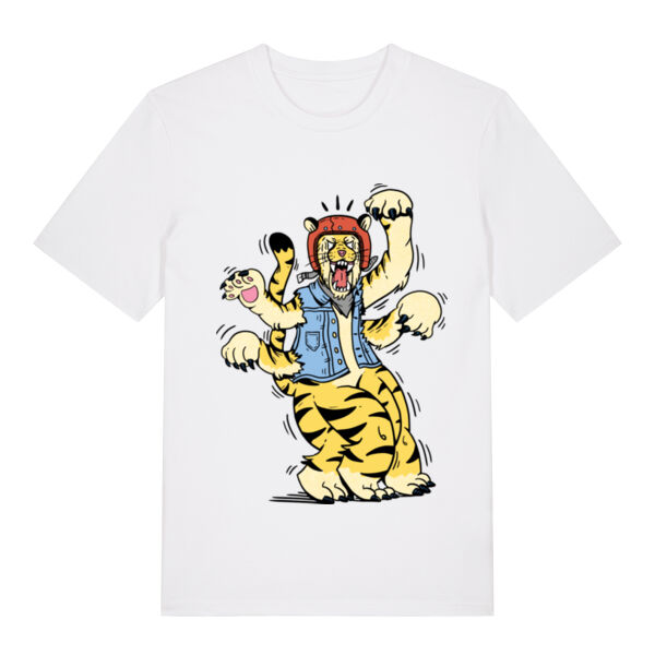 Four legged biker tiger - Unisex T-Shirt Thumbnail